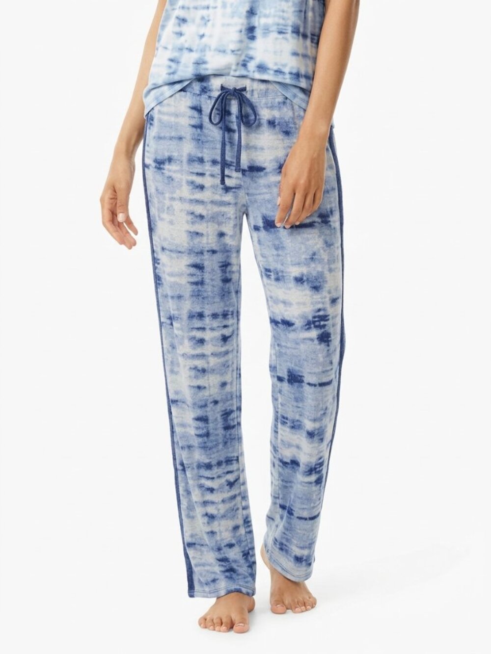 Lucky Brand Tie-Dye Tuxedo Drawstring Lounge Pant Indigo XS #A4420